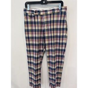 Vintage Ralph Lauren Sport Women's Plaid Cropped Pants Size 8 100% Cotton